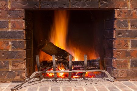 Brick fireplace remodel